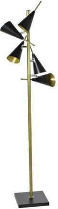 Lampa Podłogowa Dkd Home Decor Stojąca Czarny Złoty Metal Nowoczesny (36 X 36 160 Cm) (S3031481)