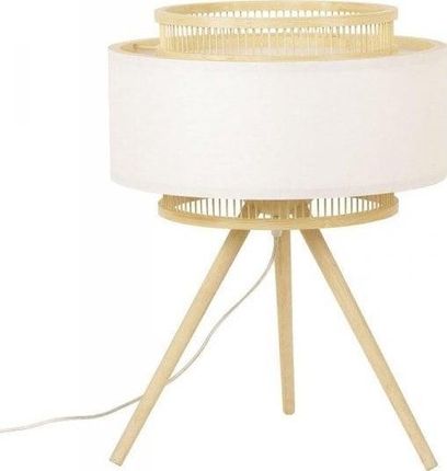 Lampa Stołowa Dkd Home Decor Brązowy Poliester Biały Bambus (36 X 36 48 Cm) (S3040122)