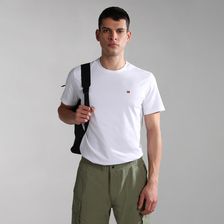 Męska Koszulka z krótkim rękawem Napapijri Salis SS Sum 002 Bright White Np0A4H8D0021 – Biały