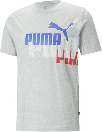 Męska Koszulka z krótkim rękawem Puma Ess+ Logo Power Tee 67337804 – Szary