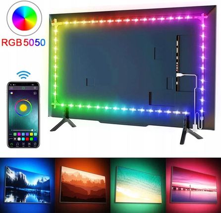 TAŚMA LED RGB 5050 2m TV BLUETOOTH Aplikacja USB 11468