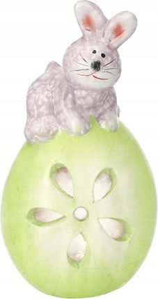 Kadax Figurka Wielkanocna Zajączek Na Jajku Ceramiczna (150220)