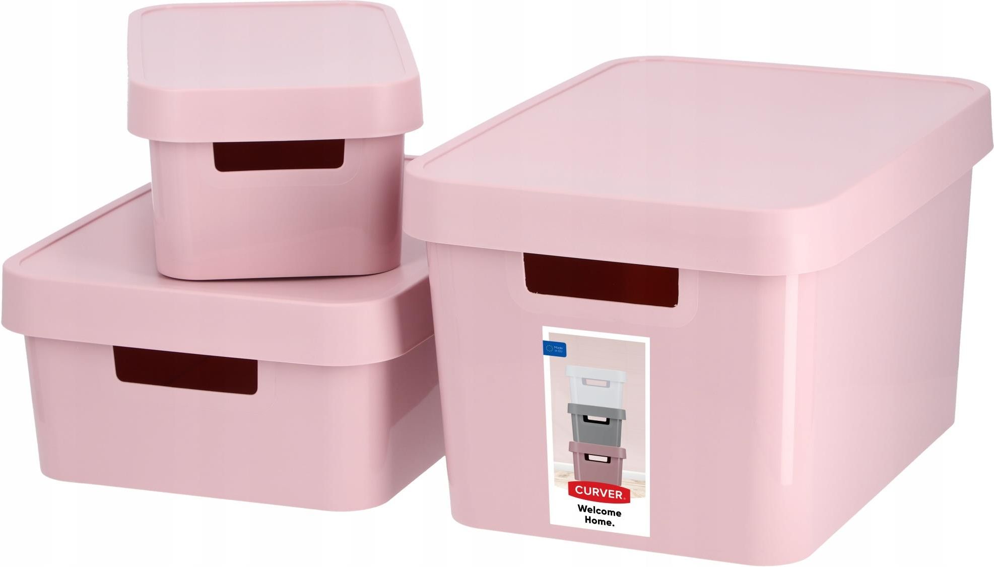 Curver Zestaw 3 Pojemników Pudełek Z Pokrywką (24902) - Opinie i ...
