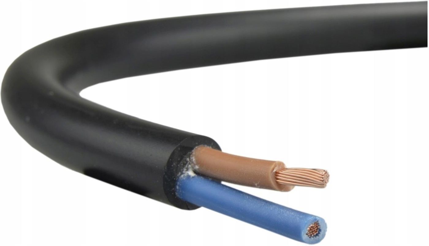 Elektrokabel kabel przew d pr dowy omy 2x0 5 linka czarny 100m