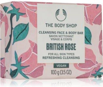 The Body Shop British Rose Mydło W Kostce Do Ciała I Twarzy 100 G