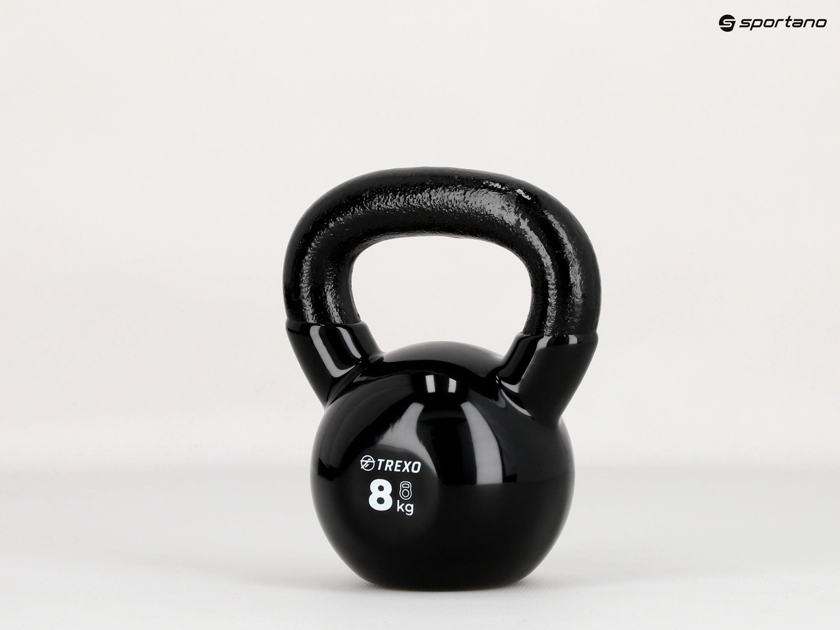 ScSPORTS® Kettlebell - 12 Kg, En Fonte, Surface Texturée, Robuste, Noir