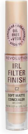 Makeup Revolution IRL Filter Finish Korektor w płynie C2 6g