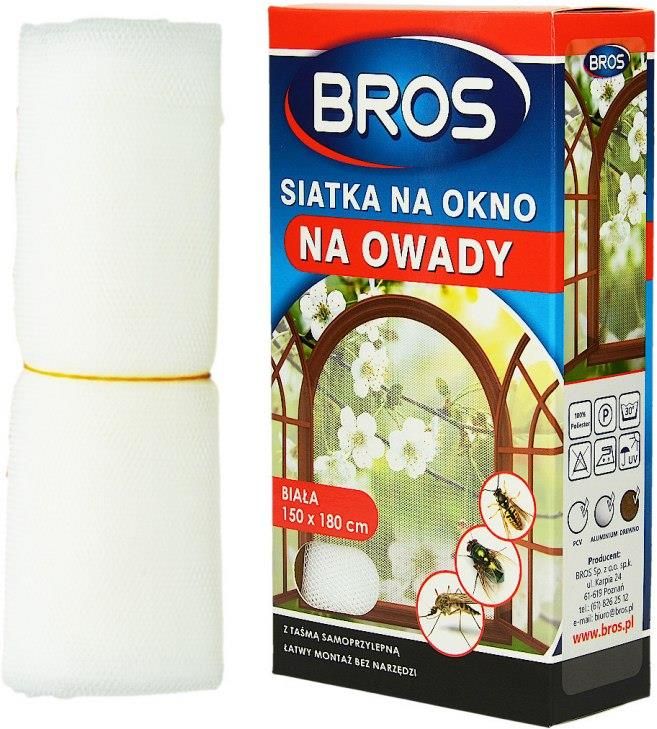 Siatka Na Okno Przeciw Owadom Bros Siatka Na Okno Przeciw Owadom 150X180 Biała 287831 - Opinie i