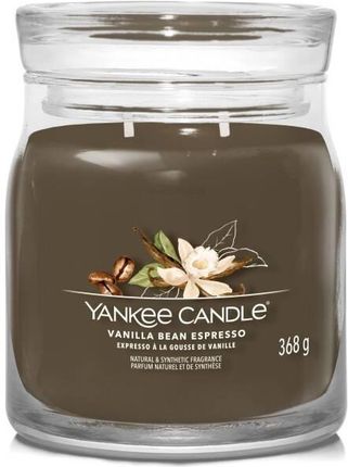 Yankee Candle Signature Świeca W Średnim Słoiku Z Dwoma Knotami Vanilla Bean Espresso 143507