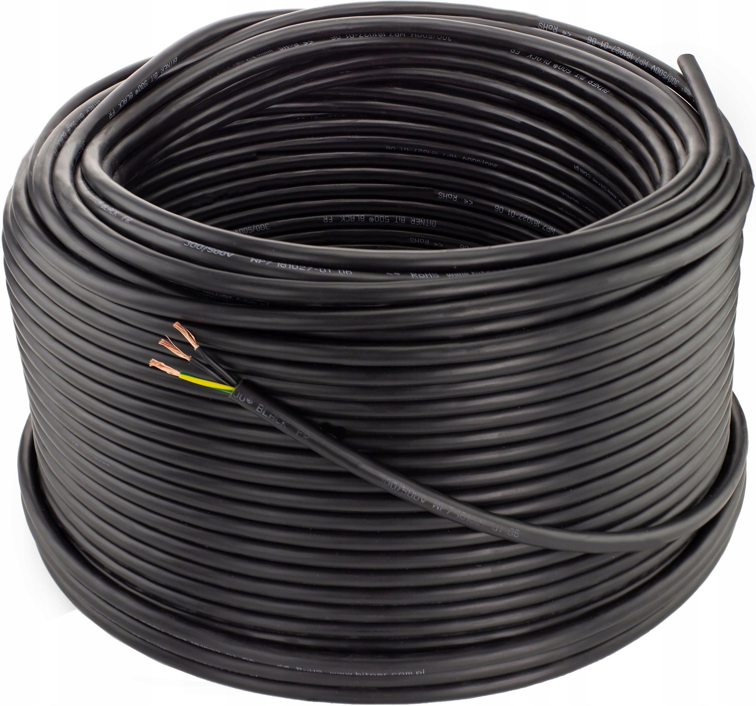 Bitner Kabel Przewód Prądowy Ziemny Linka 3x1mm2 50m SB1862BIT500 ...