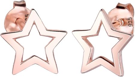 Elli Kolczyki Damskie Star Cut-Out Astro Look Basic Trend w srebra próby 925