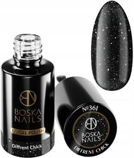 Zdjęcie Boska Nails Lakier Hybrydowy Czarny Brokatowy 6Ml - Kościan