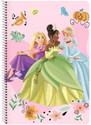 Princesses Disney Notatnik Magical Beżowy Różowy A4 80 Kartki