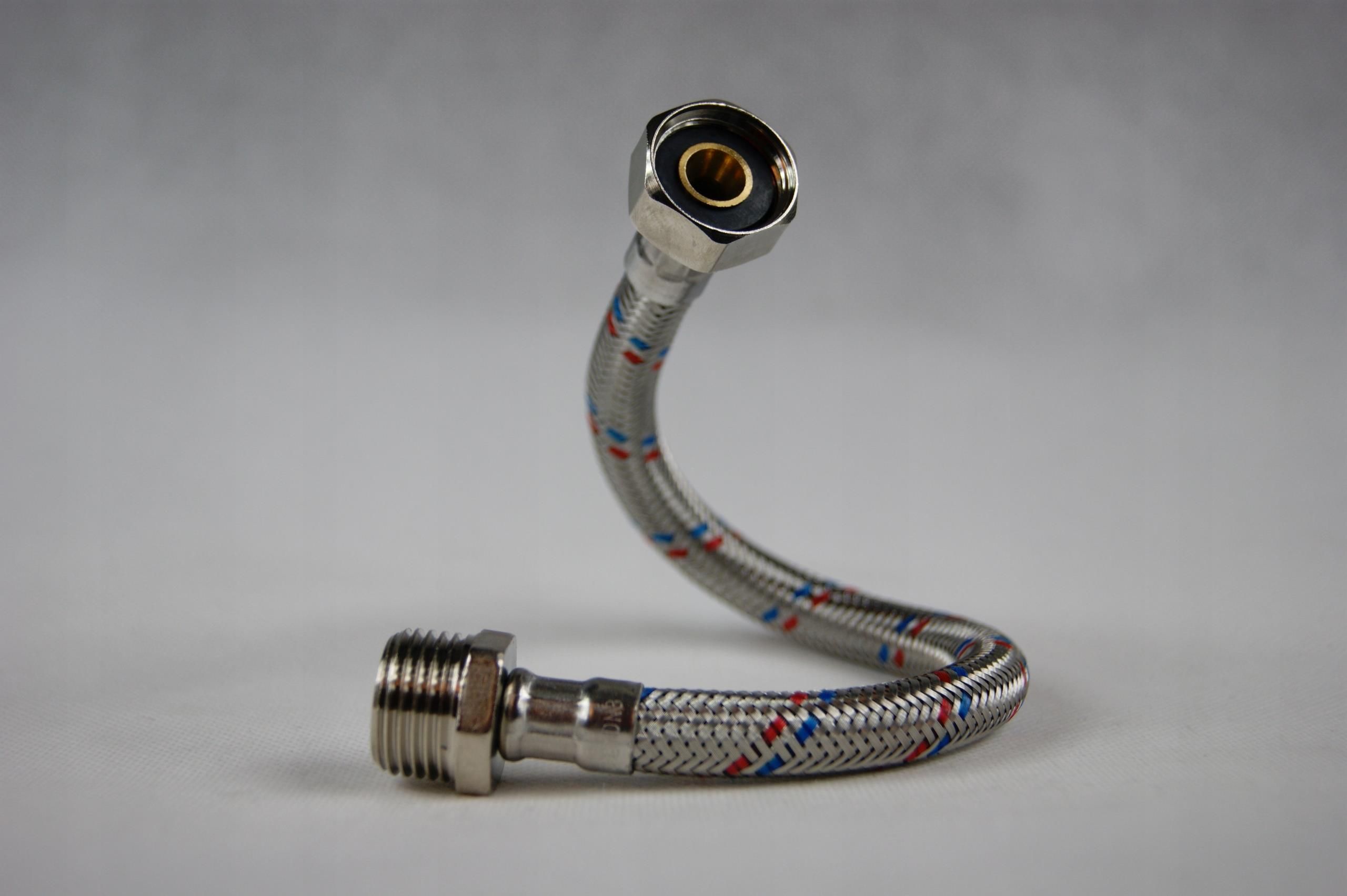 Tubo Corazzato 304, 3/4", Estensibile, Flessibile Da 40 Cm In Acciaio Inox G3/4 Dn20, Tubo Flessibile Di Collegamento In Acciaio Inox, Per Collegamento Dell'Acqua, Riscaldamento - Foto 2