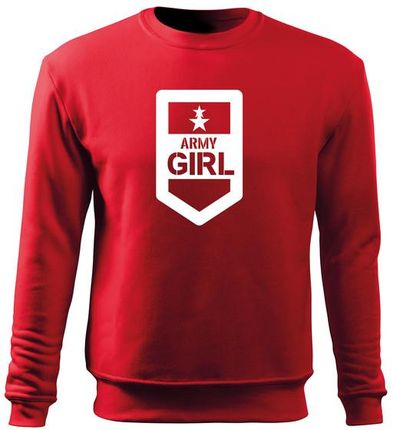 DRAGOWA Dziecięca bluza Army girl, czerwona - Rozmiar:3/4lata