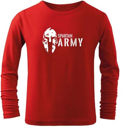 DRAGOWA dziecięca koszulka z długim rękawem Spartan army, czerwona - Rozmiar:6Lat/122cm