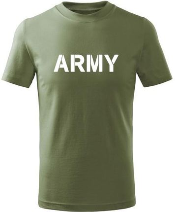 DRAGOWA koszulka dziecięca Army krótki rękaw , oliwkowa - Rozmiar:4Lata/110cm
