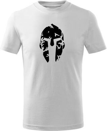 DRAGOWA koszulka dziecięca Spartan krótki rękaw , biała - Rozmiar:4Lata/110cm