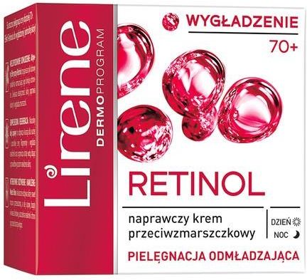 Krem Lirene Dermoprogram Wygładzenie Retinol Naprawczy Przeciwzmarszczkowy 70+ na dzień i noc 50ml