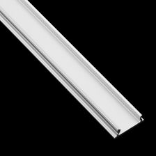 Km Lumiled Profil Aluminiowy Anodowany Do Led Km24 Srebrny Natynkowy 1M + Przesłona Mleczna Zaślepki
