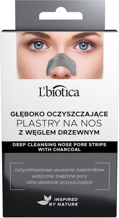 L'biotica Oczyszczające Plastry na Nos Charcoal 3 Sztuki