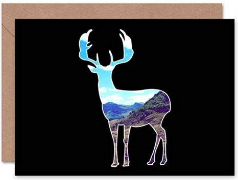 Wee Blue Coo 'DT GROUP OF GIRAFFES' - Stampa Artistica Incorniciata Con Passepartout. Quadro Con Giraffe, Formato 23x18 Cm. Idea Regalo Originale, Prodotta In Scozia.
