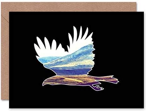Wee Blue Coo Koi Fish Painting Greetings Card With Envelope - View #2