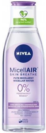 NIVEA MicellAir Skin Breathe Płyn micelarny do cery wrażliwej i nadwrażliwej 200  ml