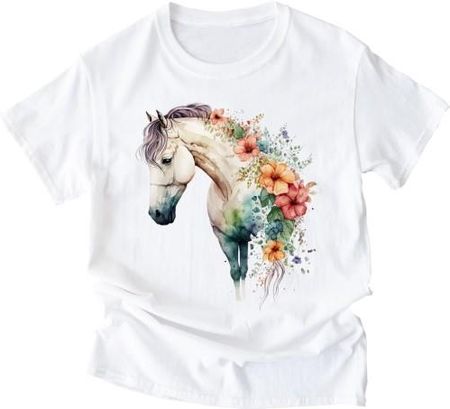 koszulka damska z nadrukiem konia kon020