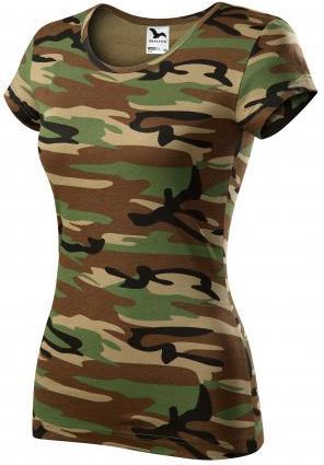 T-shirt damski Camouflage Malfini, brązowe, 150g/m2 - Rozmiar:L