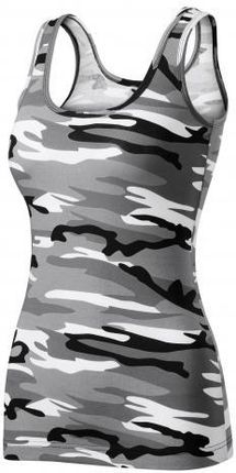 Top na ramiączkach damski Camouflage Malfini, szary 180g/m2 - Rozmiar:S