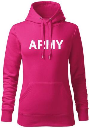 DRAGOWA bluza z kapturem damska army, różowa 320g/m2 - Rozmiar:XXL