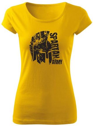 DRAGOWA krótka koszulka damska León, żółta 150g/m2 - Rozmiar:L