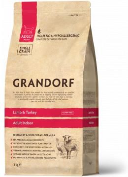 Grandorf Lamb & Turkey Adult Indoor Karma Dla Dorosłych Kotów 2Kg