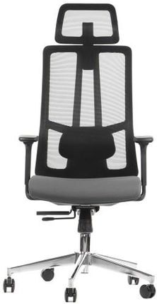 AKCENT Nowoczesne krzesło biurowe obrotowe szary-czarny - pełen zakres regulacji