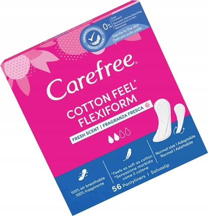 Carefree Wkładki Higieniczne Flexi Cotton Fresh 56 szt.