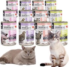 Wiejska Zagroda Monoproteinowa Mokra Karma Dla Dorosłych Kotów Wołowina 12X400G