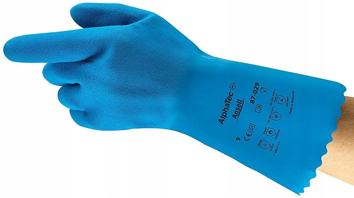 Guanti Da Lavoro Ansell AlphaTec 87-013 - Nitrile, Protezione Chimica, Taglia 7/S (1 Paio) - Foto 4