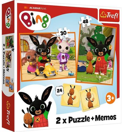 Trefl Puzzle + Memos 2w1 Bing z przyjaciółmi 93332