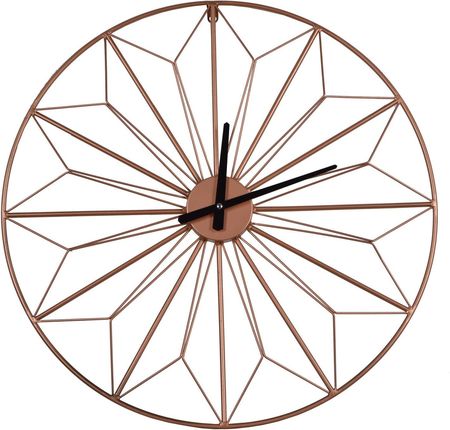 Dekoracje Irys Zegar Metalowy Okrągły Miedziany 60cm 