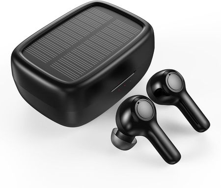 Choetech słuchawki bezprzewodowe TWS z panelem słonecznym czarny (BH-T09)