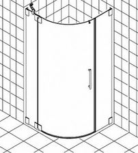 Kabina prysznicowa Kermi Pasa 105 x 105 półokrągła, drzwi jednoskrzydłowe, wysokość 185cm lewa, mat PARDLSM - zdjęcie 1