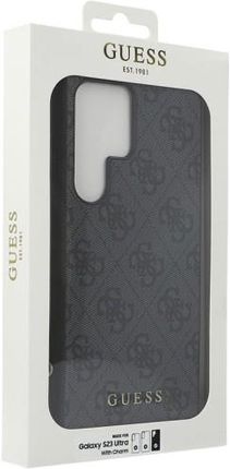 Etui Guess 4G Charms Collection do Samsung Galaxy S23 Ultra, szare