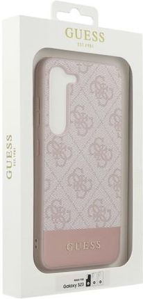 Etui Guess 4G Stripe Collection do Samsung Galaxy S23, różowe