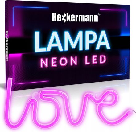 Heckermann Neon Led Wiszący Lampka Na Ścianę Love Usb 3xAA (NEONLEDWISZĄCYLOVE)