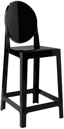 Krzesło barowe z poliwęglanu / lekkie / wytrzymałe / czarne / VICTORIA 65 cm 