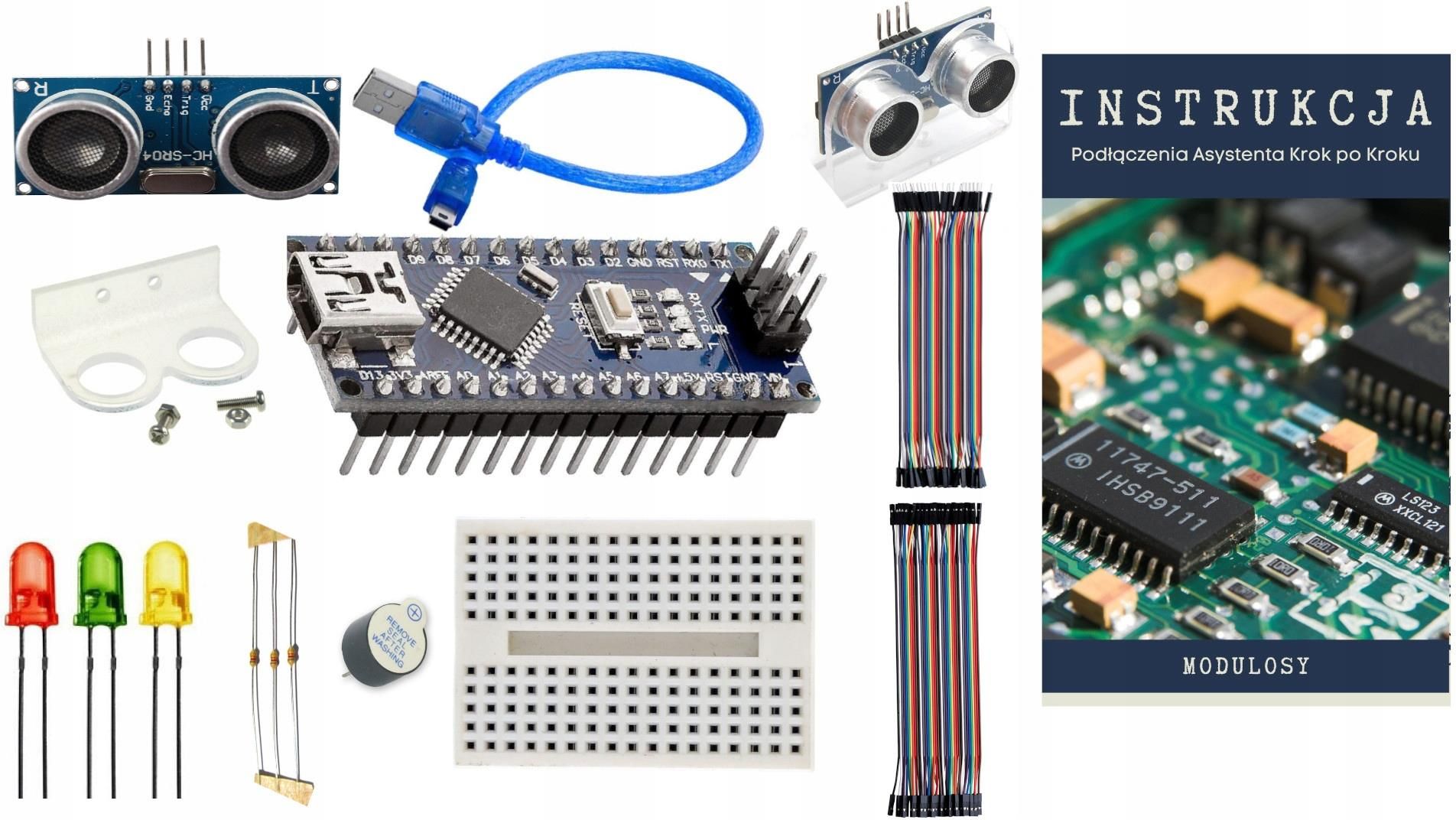 Mikrokontroler Modulosy Arduino Nano Zestaw Asystent Parkowania Diy In ...