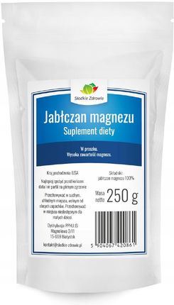 Słodkie Zdrowie Jabłczan Magnezu W Proszku 100% Czysty 250G