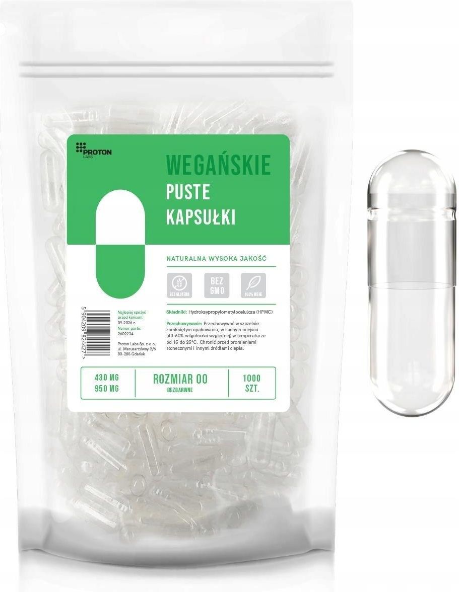 Akcesoria medycyny naturalnej Protonlabs Puste Kapsułki 00