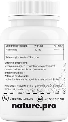Naturepro Melatonina 10mg 100tabl. - Opinie i ceny na Ceneo.pl Naturepro Melatonina 10mg 100tabl. - Opinie i ceny na Ceneo.pl